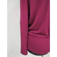 Bluzka Bonie z marszczeniem tuszującym brzuszek - bordowa